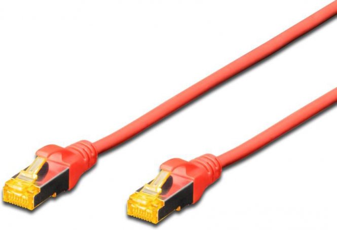 MicroConnect S/FTP CAT6A 3M Red Snagless LSZH, Full copper AWG27 