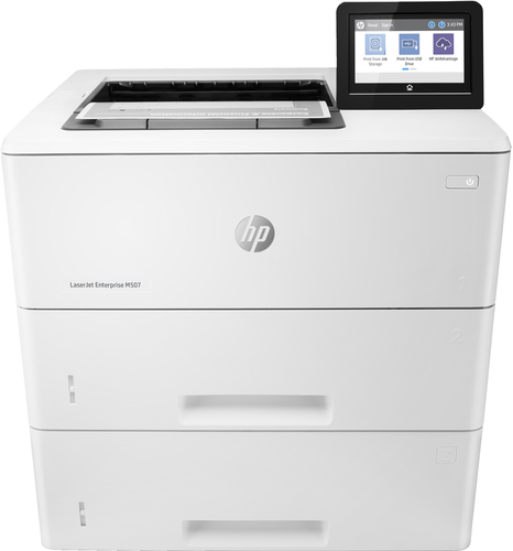 HP LaserJet Enterprise M507x - Imprimante - Noir et blanc - Recto-verso - laser - A4/Legal - 1200 x 1200 ppp - jusqu'à 43 ppm - capacité : 1200 feuilles - USB 2.0, Gigabit LAN, Wi-Fi(n), hôte USB 2.0, Bluetooth LE 