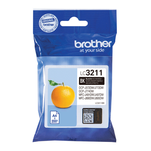 Brother LC3211BK - Noir - original - cartouche d'encre - pour Brother DCP-J572DW, DCP-J772DW, DCP-J774DW, MFC-J890DN, MFC-J890DW, MFC-J890DWN 