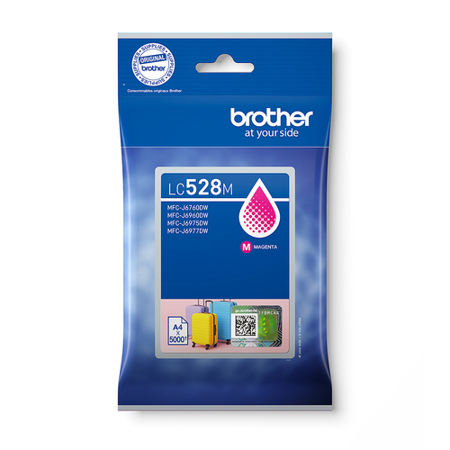Brother LC528M - Magenta - original - pack d'oreillers - cartouche d'encre - pour Brother MFC-J6760DW, MFC-J6960DW, MFC-J6975DW, MFC-J6977DW