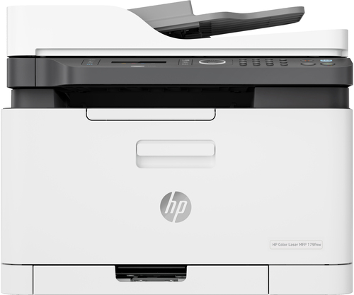 HP Color Laser MFP 179fnw - Imprimante multifonctions - couleur - laser - A4 (210 x 297 mm) (original) - A4/Letter (support) - jusqu'à 14 ppm (copie) - jusqu'à 18 ppm (impression) - 150 feuilles - 33.6 Kbits/s - USB 2.0, LAN, Wi-Fi(n) - disponible 24 / 48 