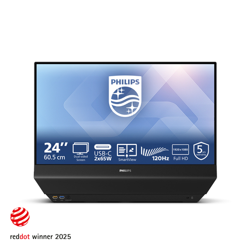 Philips 24B2D5300 - Écran LED - 24" (23.8" visualisable) - 1920 x 1080 Full HD (1080p) @ 120 Hz - IPS - 1500:1 - 2xHDMI, 2xUSB-C - haut-parleurs - noir 