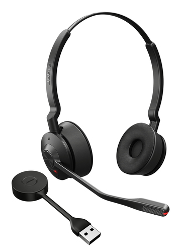 Jabra Engage 55 SE Stereo - Micro-casque - sur-oreille - DECT - sans fil - USB-A via adaptateur DECT - certifié UC 