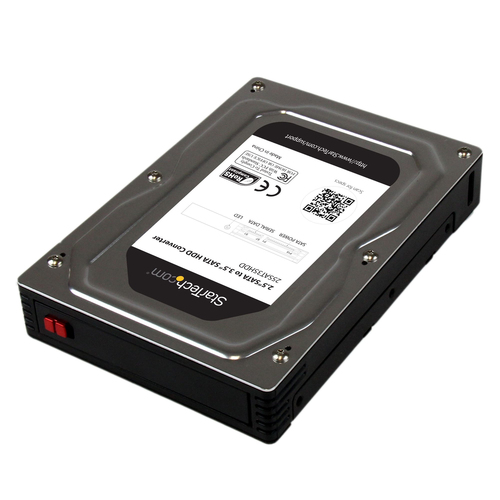 StarTech.com Boîtier Adaptateur en Aluminium pour DD / SSD SATA 2,5" vers 3,5" jusqu'à 12,5 mm - Convertisseur DD / SSD SATA 2,5" à 3,5" - Boitier externe - 2.5" - SATA 6Gb/s - SATA 6Gb/s - pour P/N: S352BU33HR - disponible 24 / 48h 