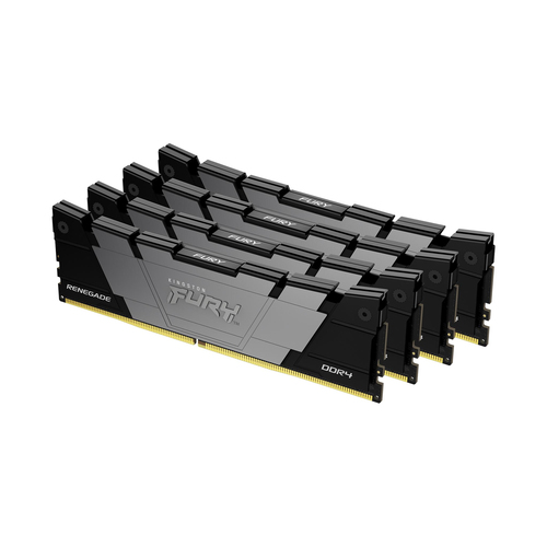 Kingston FURY Renegade - DDR4 - kit - 64 Go: 4 x 16 Go - DIMM 288 broches - 3200 MT/s / PC4-25600 - CL16 - 1.35 V - mémoire sans tampon - non ECC - noir 