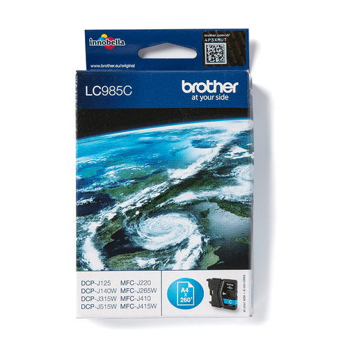 Brother LC985C - Cyan - original - cartouche d'encre - pour Brother DCP-J140W, DCP-J315W, DCP-J515W, MFC-J410 