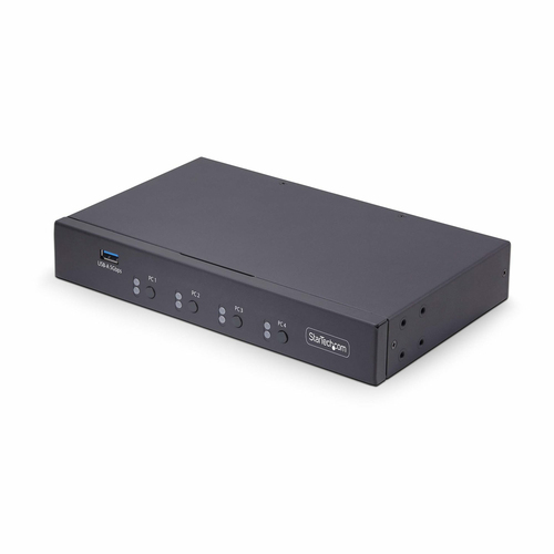 StarTech.com Switch KM à 4 Ports, Commutation de la Souris/Switch USB 3.0 - Commutateur souris/clavier - 1 utilisateur local - de bureau - Conformité TAA