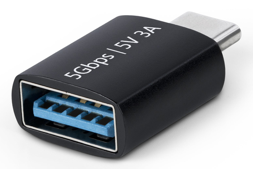 StarTech.com USB-C to USB-A Adapter, USB 5Gbps, Compact USB-C Male to USB-A Female Adapter, Durable Metal Housing, M/F - Adaptateur USB - USB-C (M) pour USB (F) - USB 3.2 Gen 1 - 5 V - 3 A - passif, up to 5 Gbps data transfer rate - noir - disponible 24 / 