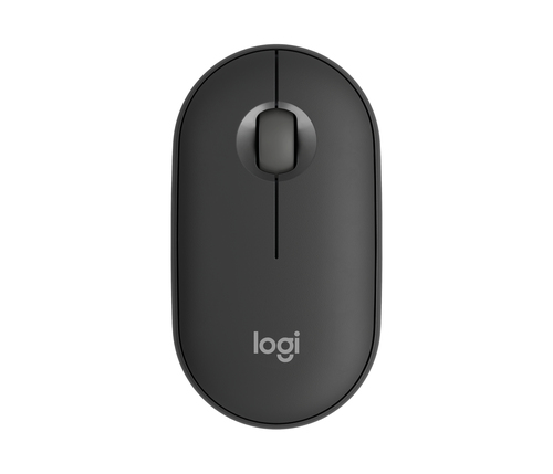 Logitech Pebble Mouse 2 M350s - Souris - optique - 3 boutons - sans fil - Bluetooth 5.2 LE - graphite ton sur ton