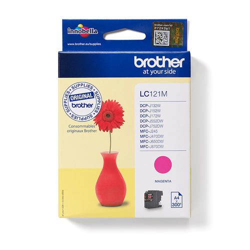 Brother LC121M - Magenta - original - cartouche d'encre - pour Brother DCP-J100, DCP-J105, DCP-J132W, DCP-J552DW, DCP-J752DW 