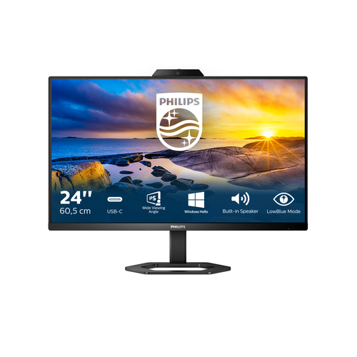Philips 24E1N5300HE - 5000 Series - écran LED - 24" (23.8" visualisable) - 1920 x 1080 Full HD (1080p) @ 75 Hz - IPS - 300 cd/m² - 1000:1 - 1 ms - HDMI, DisplayPort, USB-C - haut-parleurs - noir texturé 