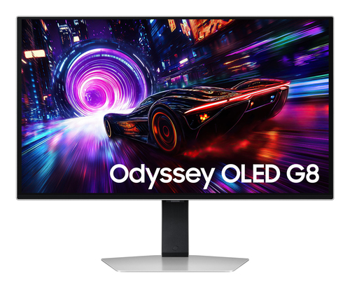 Samsung Odyssey OLED G8 S27FG810SU - G81SF Series - moniteur OLED - jeux - 27" - 3840 x 2160 4K UHD (2160p) @ 240 Hz - 250 cd/m² - 1000000:1 - DisplayHDR 400 True Black - 0.03 ms - 2xHDMI, DisplayPort - argent 