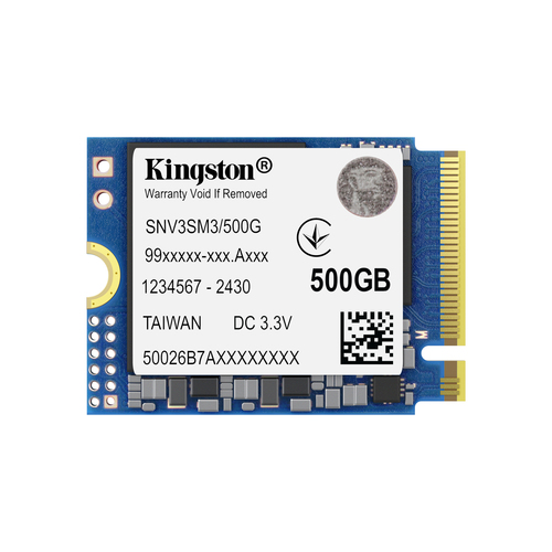 Kingston NV3 - SSD - 500 Go - interne - M.2 2230 - PCIe 4.0 x4 (NVMe) 