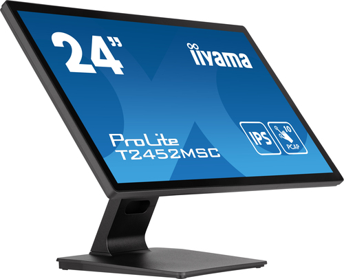 iiyama ProLite T2452MSC-B1 - Écran LED - 24" (23.8" visualisable) - écran tactile - 1920 x 1080 Full HD (1080p) - IPS - 400 cd/m² - 1000:1 - 14 ms - HDMI, DisplayPort, 2xUSB-C - haut-parleurs - noir mat 