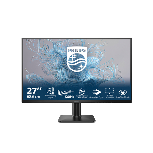 Philips 27E2N1110 - 1000 Series - écran LED - 27" - 1920 x 1080 Full HD (1080p) @ 120 Hz - IPS - 300 cd/m² - 1500:1 - 1 ms - HDMI, VGA - noir 
