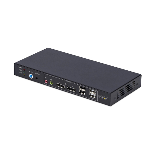 StarTech.com 2-Port Dual-Monitor DP KVM Switch w/Video Matrix, 4K 60Hz - Commutateur écran-clavier-souris/audio/USB - 2 x KVM / audio / USB - 1 utilisateur local - de bureau - Conformité TAA