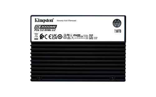 Kingston DC3000ME - SSD - Enterprise - chiffré - 7.68 To - interne - 2.5" - U.2 PCIe 5.0 x4 (NVMe) - AES 256 bits - TCG Opal Encryption 2.0
