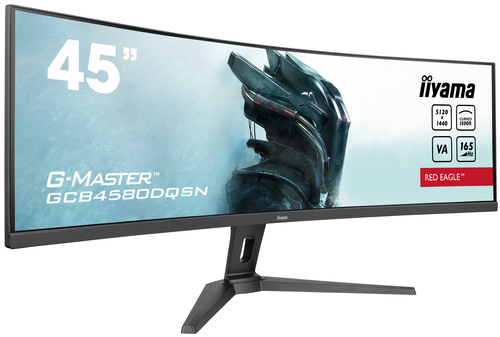 Écran LED - jeux - incurvé - 45" (44.5" visualisable) - 5120 x 1440 Dual Quad HD @ 165 Hz - VA - 450 cd/m² - 3000:1 - HDR400 - 0.8 ms - 2xHDMI, DisplayPort - haut-parleurs - noir, mat 