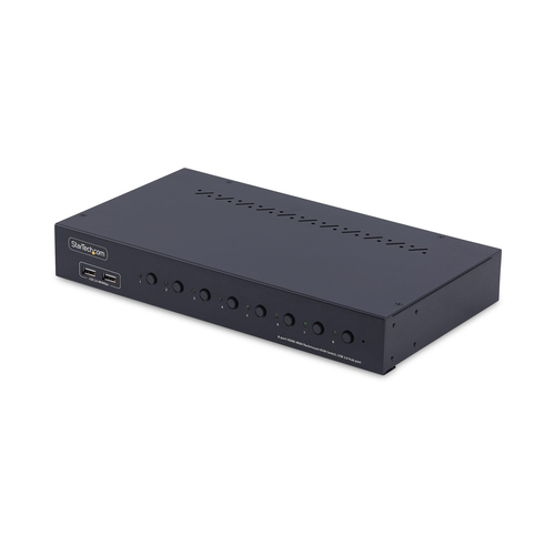 StarTech.com 8-Port HDMI KVM Switch w/1U Rack Mount Kit, 4K 60Hz - Commutateur KVM - 8 x KVM port(s) - 1 utilisateur local - de bureau - Conformité TAA 