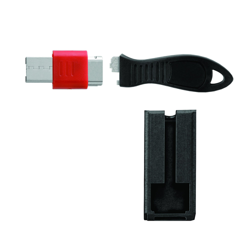Kensington USB Port Lock with Cable Guard - Square - Bloqueur de port USB - argent