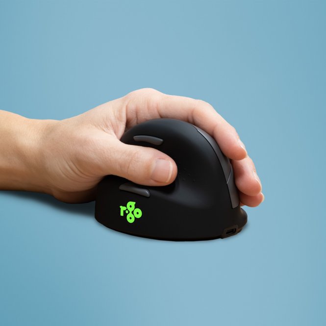 R-GO TOOLS Souris HE Break, gaucher, Bluetooth, L noire - disponible 24 / 48h