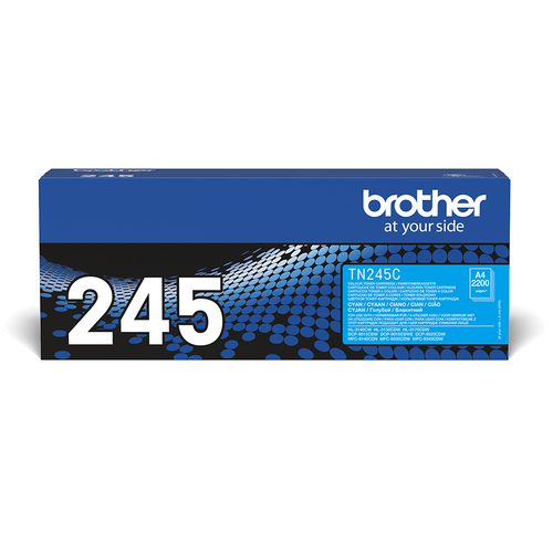 Brother TN245C - À rendement élevé - cyan - original - cartouche de toner - pour Brother DCP-9015CDW, DCP-9020CDN, DCP-9020CDW, HL-3150CDW, MFC-9140CDN 