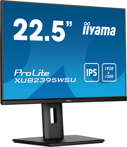 iiyama ProLite XUB2395WSU-B5 - Écran LED - 23" (22.5" visualisable) - 1920 x 1200 WUXGA @ 75 Hz - IPS - 250 cd/m² - 1000:1 - 4 ms - HDMI, VGA, DisplayPort - haut-parleurs - noir, mat 