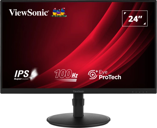 ViewSonic VA2408-HDJ - Écran LED - 24" - 1920 x 1080 Full HD (1080p) @ 100 Hz - IPS - 250 cd/m² - 1300:1 - 5 ms - HDMI, VGA, DisplayPort 