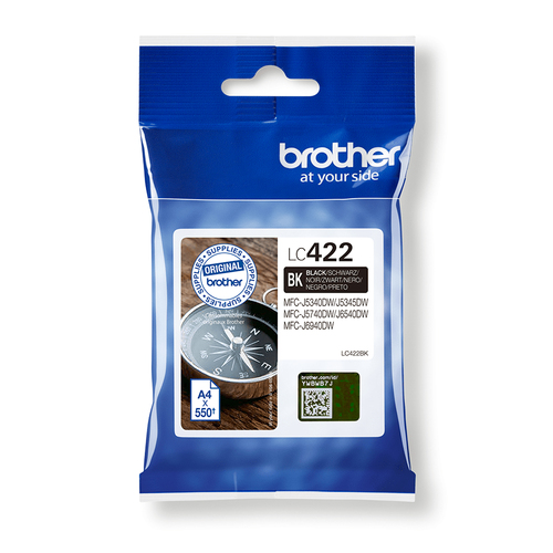 Brother LC422 - Noir - original - cartouche d'encre - pour Brother MFC-J5340DW, MFC-J5340DWE, MFC-J5345DW, MFC-J5740DW, MFC-J6540DW, MFC-J6940DW