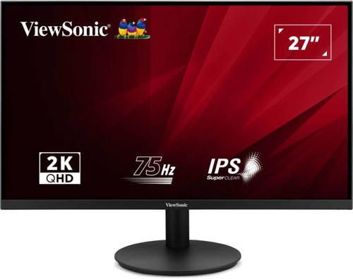 ViewSonic VA2708-2K-HD-2 - Écran LED - 27" - 2560 x 1440 QHD @ 75 Hz - IPS - 300 cd/m² - 1000:1 - HDR10 - 4 ms - 2xHDMI, DisplayPort 