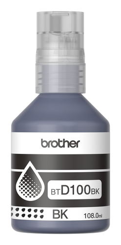 Brother BTD100BK - 108 ml - haute capacité - noir - original - boîte de suspension - recharge d'encre - pour Brother DCP-T530DW, DCP-T730DW, MFC-T930DW 