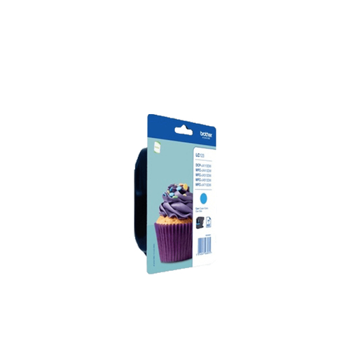 Brother LC123C - À rendement élevé - cyan - original - blister - cartouche d'encre - pour Brother DCP-J132W, DCP-J172W, DCP-J4110DW, DCP-J552DW, DCP-J752DW 