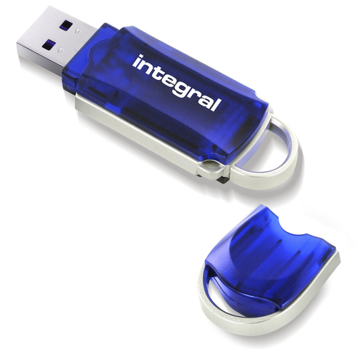 Integral Courier - Clé USB - 32 Go - USB 2.0 - bleu transparent