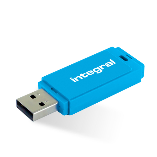 Integral Neon - Clé USB - 128 Go - USB 2.0 - bleu fluorescent 