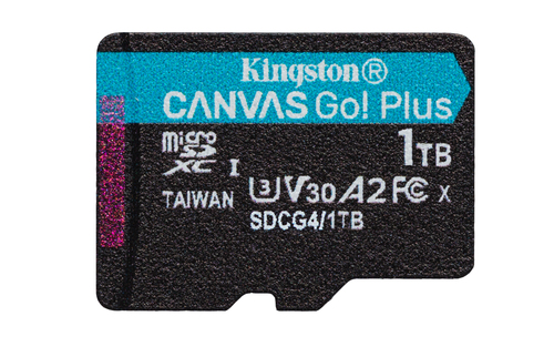 Kingston Canvas Go! Plus - Carte mémoire flash - 1 To - A2 / Video Class V30 / UHS-I U3 / Class10 - microSDXC UHS-I 