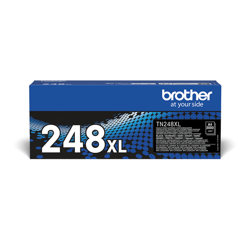 Brother TN248XLBK - À rendement élevé - noir - original - boîte - cartouche de toner - pour Brother DCP-L3515, L3520, L3555, L3560, HL-L3220, L3240, MFC-L3740, L3760, L8340, L8390 