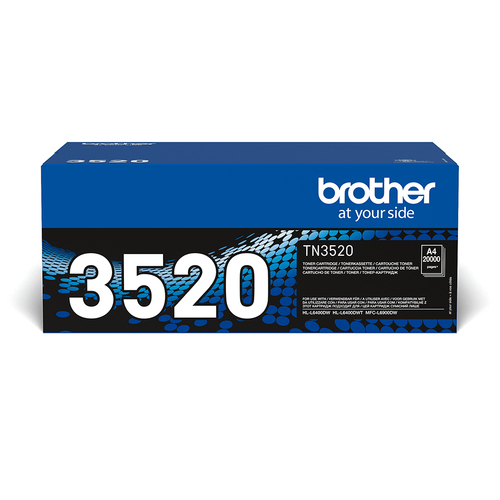 Brother TN3520 - Noir - original - cartouche de toner - pour Brother HL-L6400DWTT, MFC-L6900DW Custom UI, MFC-L6900DWTZ, MFC-L6970DW, MFC-L6970DWT 