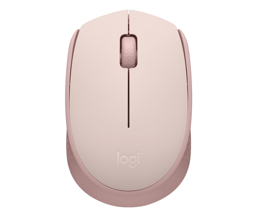 Logitech M171 - Souris - droitiers et gauchers - optique - 3 boutons - sans fil - 2.4 GHz - récepteur sans fil USB - rose 