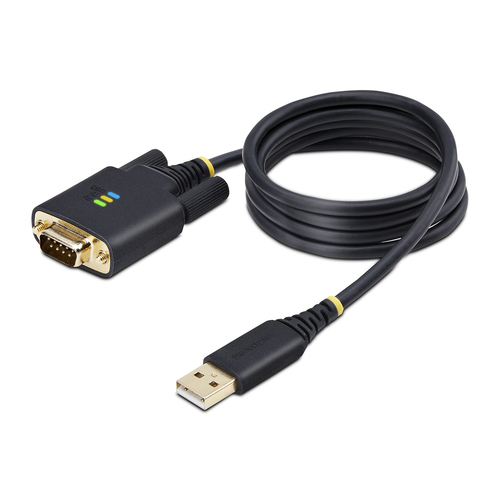 StarTech.com Câble USB-Série de 1m, Rétention COM, USB-A/DB9 RS232, FTDI - Câble USB / série - USB (M) pour DB-9 (M) - 1 m - noir 