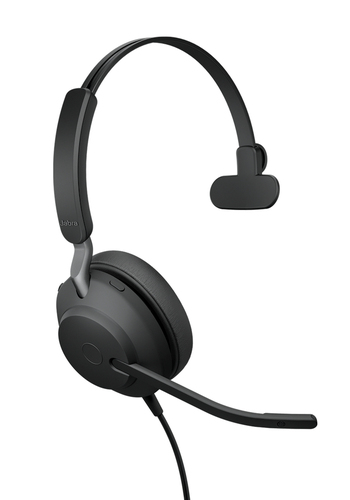 Jabra Evolve2 40 SE UC Mono - Micro-casque - sur-oreille - filaire - USB-C, USB-A - isolation acoustique - Optimisé pour la CU - disponible 48 / 72h
