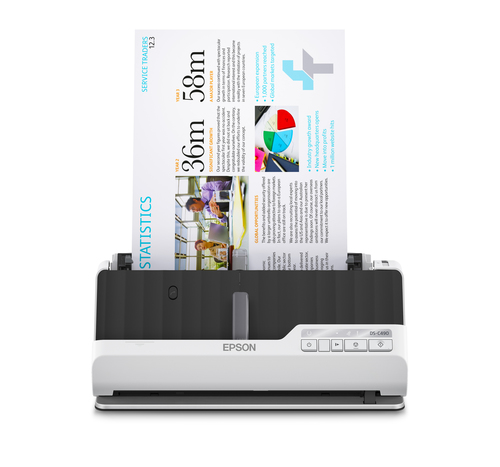 Epson DS-C490 - Scanner à feuilles - Recto-verso - A4/Legal - 600 dpi x 600 dpi - Chargeur automatique de documents (20 pages) - USB 2.0 