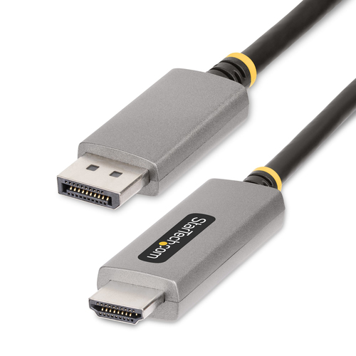 StarTech.com Câble Adaptateur DisplayPort vers HDMI de 2m, 8K 60Hz, HDR10 - Câble adaptateur - DisplayPort mâle pour HDMI mâle - 2 m - gris sidéral - support 4K, support 8K, actif 