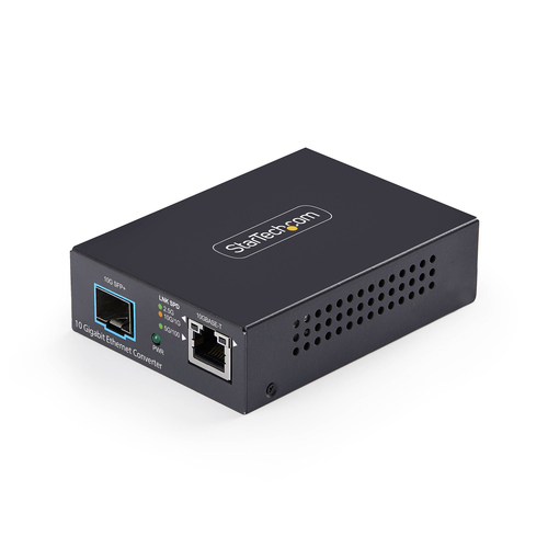StarTech.com - Convertisseur de média à fibre optique - 10GbE, 5GbE, 2.5GbE - plus de fibre optique - 10GBase-LR, 10GBase-SR, 10GBase-X, 10GBase-T, 10GBase-R - SFP+ / RJ-45 - Conformité TAA 