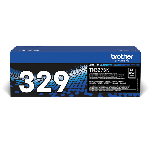 Brother TN329BK - Noir - original - cartouche de toner - pour Brother DCP-L8450CDW