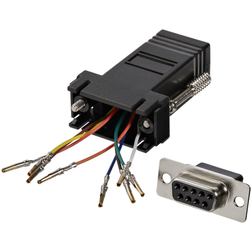 StarTech.com Adaptateur modulaire DB9 (RS232 RS422 RS485) vers RJ45 - Femelle / Femelle - Noir - Adaptateur série - DB-9 (F) pour RJ-45 (F) - pour P/N: ICUSB2324852, ICUSB422