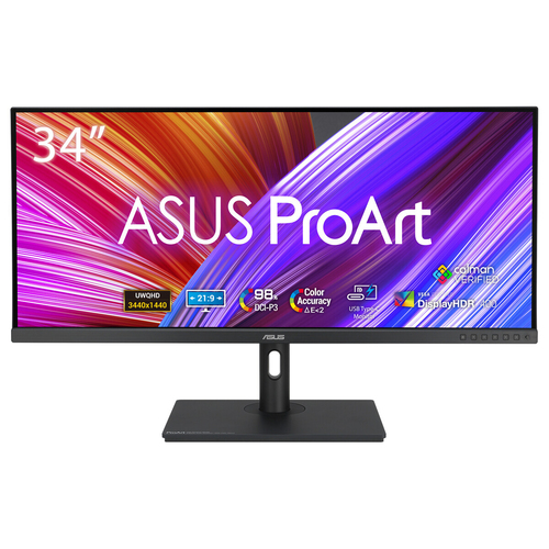 ASUS ProArt PA348CGV - Écran LED - 34" - 3440 x 1440 UWQHD @ 120 Hz - IPS - 400 cd/m² - 1000:1 - HDR10 - 2 ms - 2xHDMI, DisplayPort, USB-C - haut-parleurs - noir - disponible 15 jours 