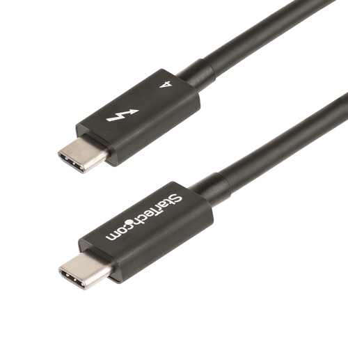 StarTech.com Câble Thunderbolt 4 de 50cm - 40Gbps, 100W PD - Vidéo 4K/8K - Câble Thunderbolt - Thunderbolt 4 (M) pour Thunderbolt 4 (M) - USB4/Thunderbolt 3/USB 3.2/USB Type-C/DisplayPort - 50 cm - support 4K, support 8K, passif, Alimentation USB (100 W) 