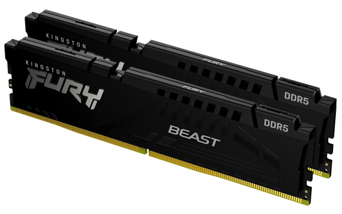 Kingston FURY Beast - DDR5 - kit - 16 Go: 2 x 8 Go - DIMM 288 broches - 5600 MHz / PC5-44800 - CL40 - 1.25 V - mémoire sans tampon - on-die ECC 