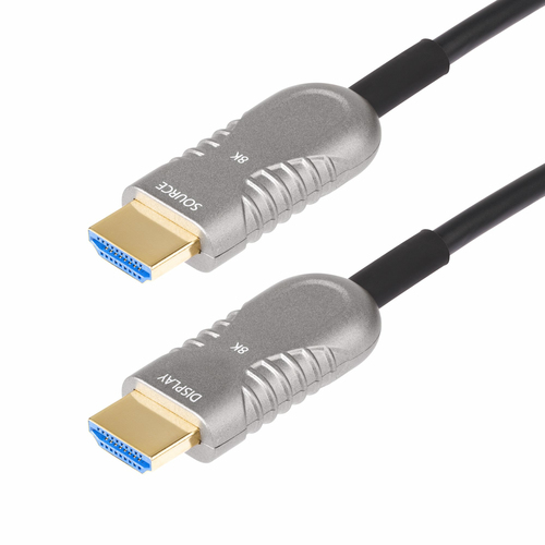 StarTech.com Câble Optique Actif (AOC) HDMI 2.1 Hybride de 15,2m, 8K60Hz - Ultra High Speed - câble HDMI - HDMI mâle pour HDMI mâle - 15.2 m - cuivre hybride/fibre optique - noir - Active Optical Cable (AOC), support 4K 120 Hz, support pour 8K60Hz, suppor
