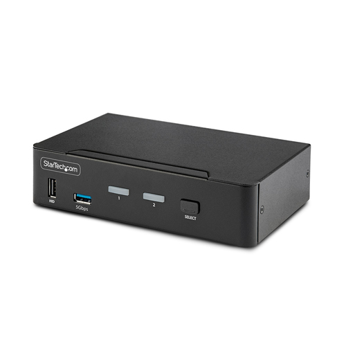 StarTech.com Switch KVM DisplayPort 2 Ports, 8K 60Hz, DP 1.4, 6 Ports USB - Commutateur écran-clavier-souris/audio/USB - 2 x KVM / audio / USB - 1 utilisateur local - de bureau - Conformité TAA 